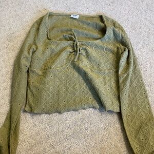 Cotton On Textured Knit Top in Olive